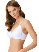 Pamuklu Balensiz Desteksiz Toparlayıcı Klasik Sütyen Anıl 0512 Beyaz farklı açı
