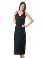 Anıl Dantelli Kombinezon 0605 Siyah görsel 8