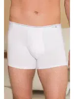 Erkek Pamuklu Geniş Bel Lastikli Klasik Bokser Anıl 0066 Beyaz