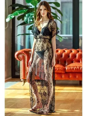 Anıl Anıl Hafif Destekli Dantel Gecelikli Sütyen Takım 4741