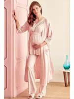 Anıl Hamile Sabahlık ve Pijama Takım 9603 Pembe görsel 5