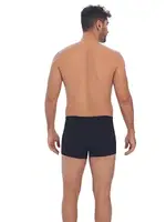 Erkek Pamuklu Geniş Bel Lastikli Klasik Bokser Anıl 0027 Siyah detay görünüm