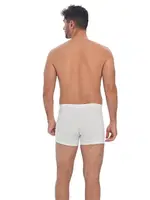 Erkek Pamuklu Geniş Bel Lastikli Klasik Bokser Anıl 0027 Beyaz görsel 5