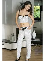 Anıl Push-Up Destekli Büstiyer Pijama Takım 4125 Beyaz görsel 5