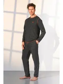 Doreanse Antrasit Kırçıllı Erkek Pijama Takımı Doreanse 25K4541