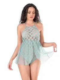Ahu Lingerie Aqua Bodysuit Seksi Gecelik Ahu Primoda 9140