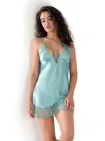 Aqua Saten Gecelik Ahu Primoda 8107 Turkuaz farklı açı