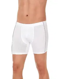 Yıldız Çamaşır Ara Biyeli Modal Erkek Beyaz 3'lü Paket Boxer Yıldız 105