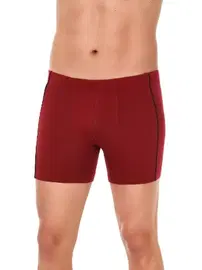 Yıldız Çamaşır Ara Biyeli Modal Erkek Bordo 3lü Paket Boxer Yıldız 109