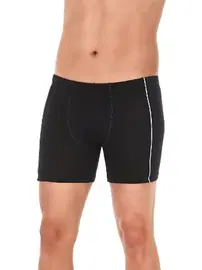 Yıldız Çamaşır Ara Biyeli Siyah 3'lü Paket Modal Erkek Boxer Yıldız 106