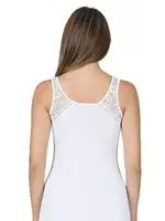 Askıları Dantel Pamuklu Kalın Askılı Kadın Atlet Özkan 25520  Beyaz görsel 6