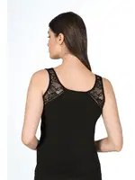 Askıları Dantel Pamuklu Kalın Askılı Kadın Atlet Özkan 25520  Siyah detay görünüm