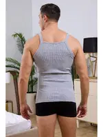 Askılı Gri Erkek Atlet  Darkzone DZN7102 detay görünüm