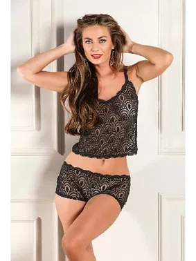 Gallipoli Askılı Transparan Atlet Boxer Külot Takım Siyah Gallipoli 31833