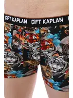 Aslan Desenli Çift Kaplan Erkek Boxer 796 Dijital Baskılı Görsel görsel 4