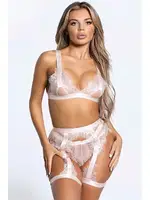 Bacak Bantlı Siyah Fantezi Jartiyer Takım Night Light 3388