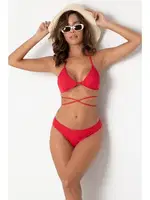 Bağlama Detaylı Normal Bel Kırmızı Bikini Takım DoReMi 002-001000 Kırmızı