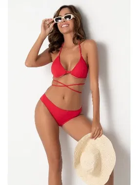 DOREMI Bağlama Detaylı Normal Bel Kırmızı Bikini Takım DoReMi 002-001000 - Alternatif Görünüm