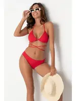 Bağlama Detaylı Normal Bel Kırmızı Bikini Takım DoReMi 002-001000 Kırmızı detay görünüm