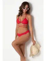 Bağlama Detaylı Normal Bel Kırmızı Bikini Takım DoReMi 002-001000 Kırmızı görsel 4