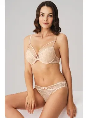 Anıl Balenli Destekli Dolgulu Yaka Detaylı Taşlı Dantelli Sütyen ve String Takım Anıl 4830