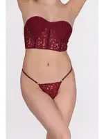 Balenli Fantezi Büstiyer Takım Miorre 001-002313 Bordo görsel 6