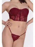 Balenli Fantezi Büstiyer Takım Miorre 001-002313 Bordo görsel 7