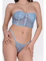 Balenli Fantezi Büstiyer Takım Miorre 001-002313 Mavi