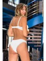 Balenli Kaplı Straplez Ekru Sütyen Slip Külot Takım Gallipoli MGP31291 Ekru detay görünüm