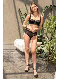 Gallipoli Balenli Kapsız Toparlayıcı Siyah Minimizer Sütyen Gallipoli MGP11320