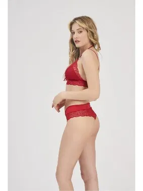 Moonlight Balensiz Desteksiz Kırmızı Kadın Sütyen Takım Moonlight 8008 - Alternatif Görünüm