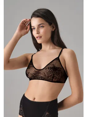 Doreanse Balensiz Siyah Transparan Dantel Kadın Sütyen Doreanse 5643