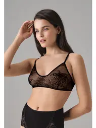 Doreanse Balensiz Siyah Transparan Dantel Kadın Sütyen Doreanse 5643