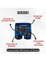 Balkabağı Desenli Erkek Boxer (Dijital Baskılı) Darkzone DZN3061 detay görünüm