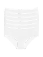 Bambu Bato Beyaz 6'lı Paket Kadın Külot Yıldız 3920 Beyaz