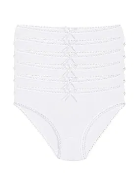 Yıldız Çamaşır Bambu Dantelli Beyaz 6'lı Paket Kadın Bikini Külot Yıldız 3880