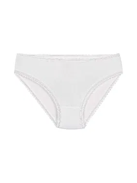 Yıldız Çamaşır Bambu Dantelli Beyaz 6'lı Paket Kadın Bikini Külot Yıldız 3880 - Alternatif Görünüm