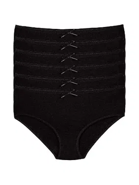 Yıldız Çamaşır Bambu Siyah 6'lı Paket Bato Kadın Külot Yıldız 3921