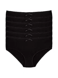 Yıldız Çamaşır Bambu Siyah 6'lı Paket Bato Kadın Külot Yıldız 3921