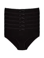 Bambu Siyah 6'lı Paket Bato Kadın Külot Yıldız 3921 Siyah