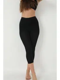 Arma Yıldız Bambu Siyah Diz Altı Kapri Tayt Arma Yıldız 3712