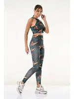 Şimşek Baskılı Büstiyer Tayt Takım Derya Kurşun 531 görsel 4