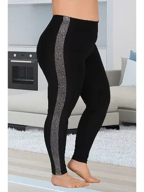 Lady Battal Beden Kadın Tayt Yanları Şeritli Lady 1100