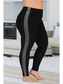 Lady Battal Beden Kadın Tayt Yanları Şeritli Lady 1100