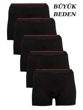 Arma Yıldız Battal Büyük Beden Boxer Siyah 5'li Paket Arma Yıldız 1177 - 5 ADET