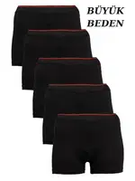 Battal Büyük Beden Boxer Siyah 5'li Paket Arma Yıldız 1177 - 5 ADET Siyah