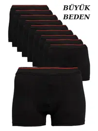Arma Yıldız Battal Büyük Beden Siyah Boxer 10lu Paket Arma Yıldız 9177 - 10 ADET