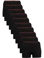 Battal Büyük Beden Siyah Boxer 10lu Paket Arma Yıldız 9177 - 10 ADET Siyah farklı açı