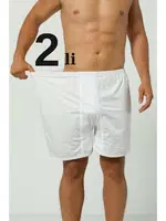 Battal Paçalı Beyaz Boxer 2'li Paket Arma Yıldız 9146 - 2 ADET Beyaz