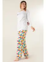Bayan Pijama Takımı Miorre 001-015133 Beyaz görsel 5